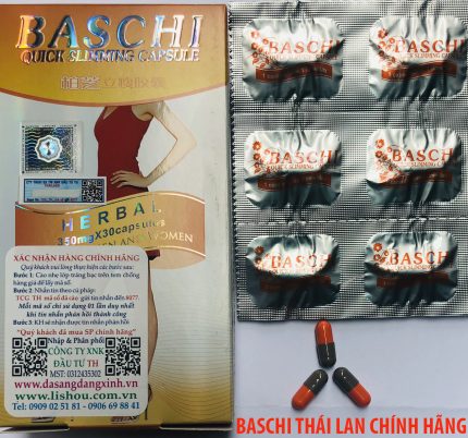nhận diện tem chính hãng thuốc giảm cân Baschi